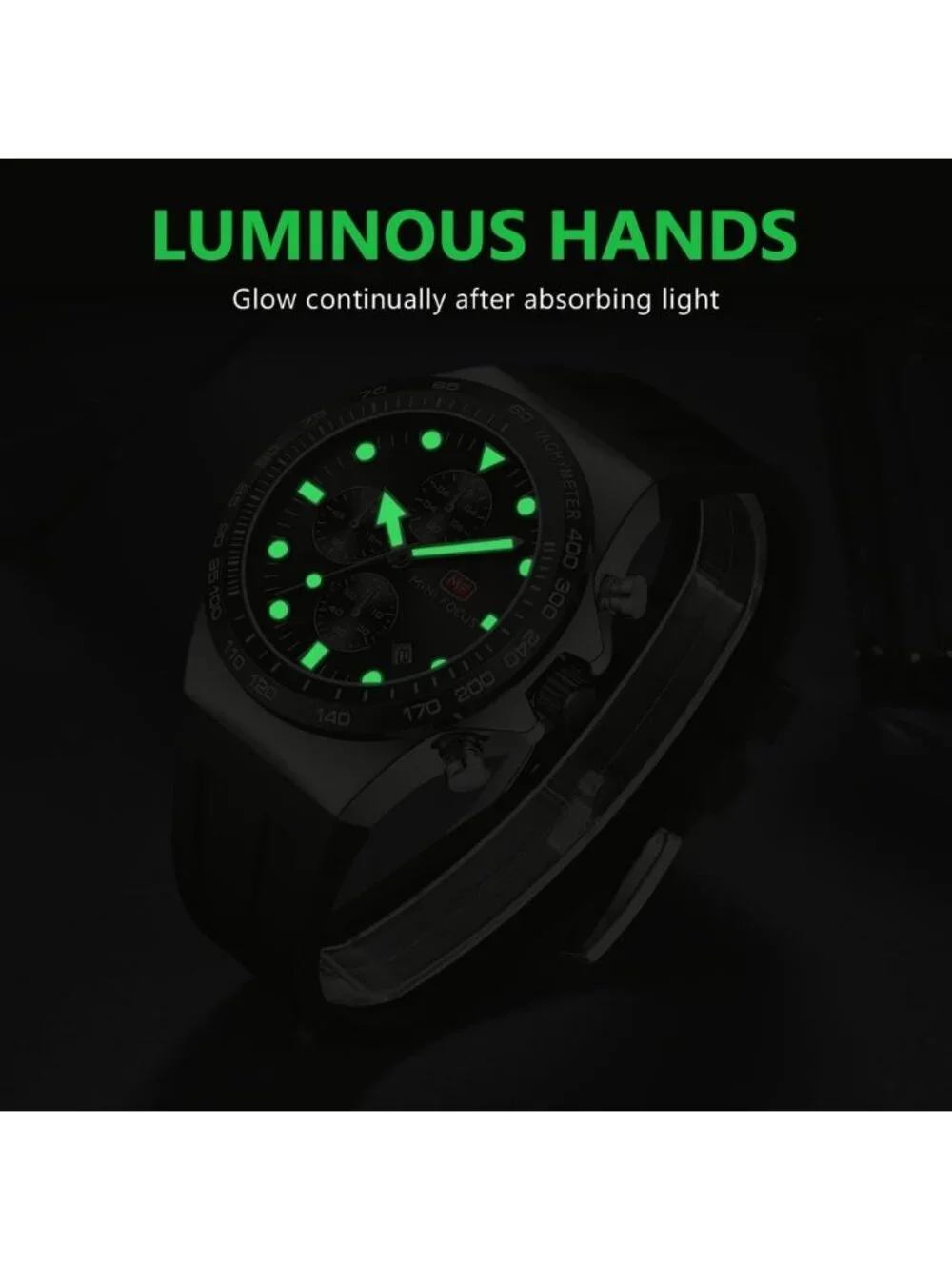 Men's Black And Silver Analog Quartz Waterproof Chronograph Stylish Casual Watch